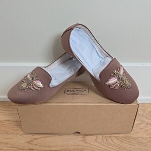 Fuchsia Buzz Loafers, women's size 8